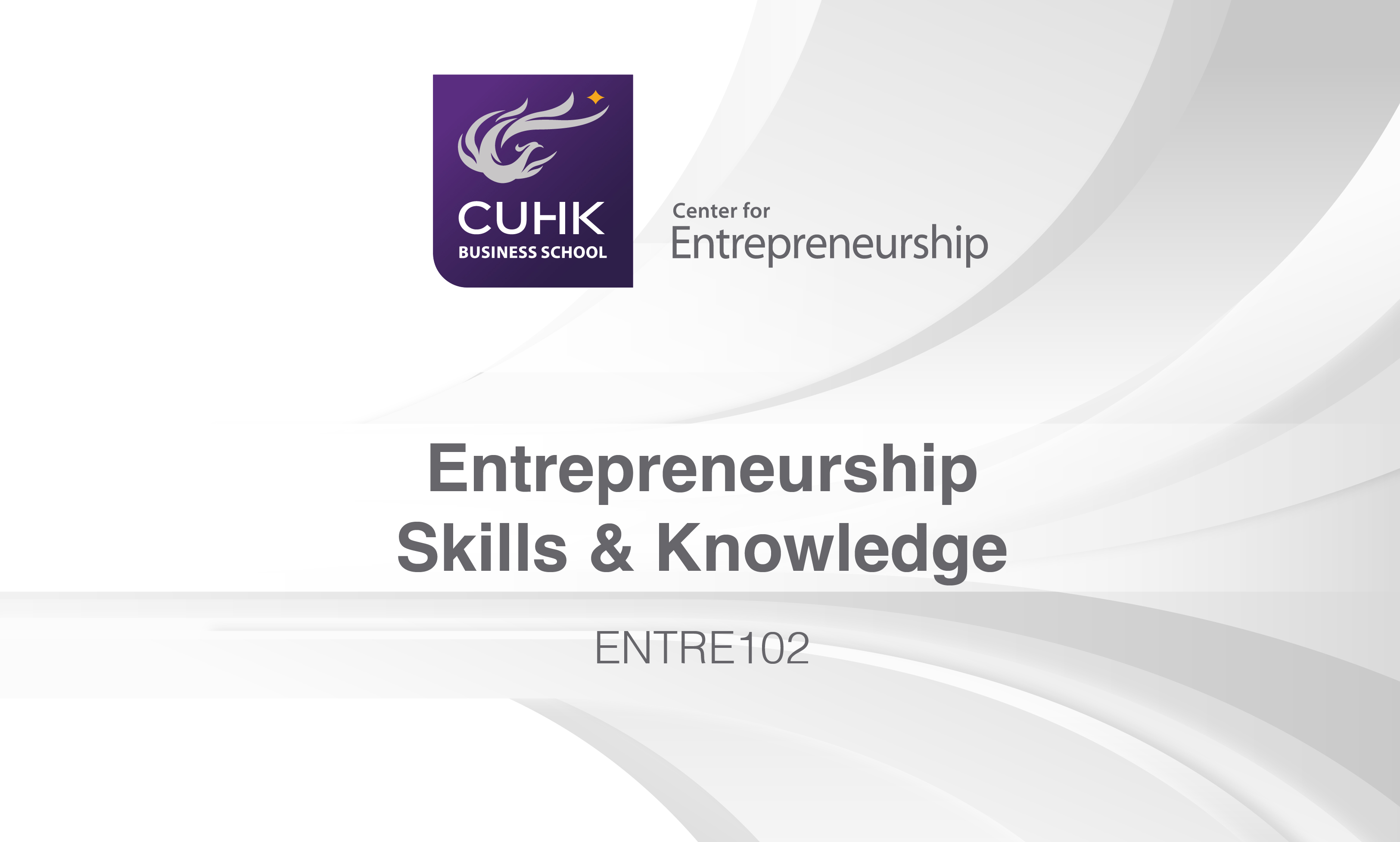 Entrepreneurship Skills & Knowledge ENTRE102